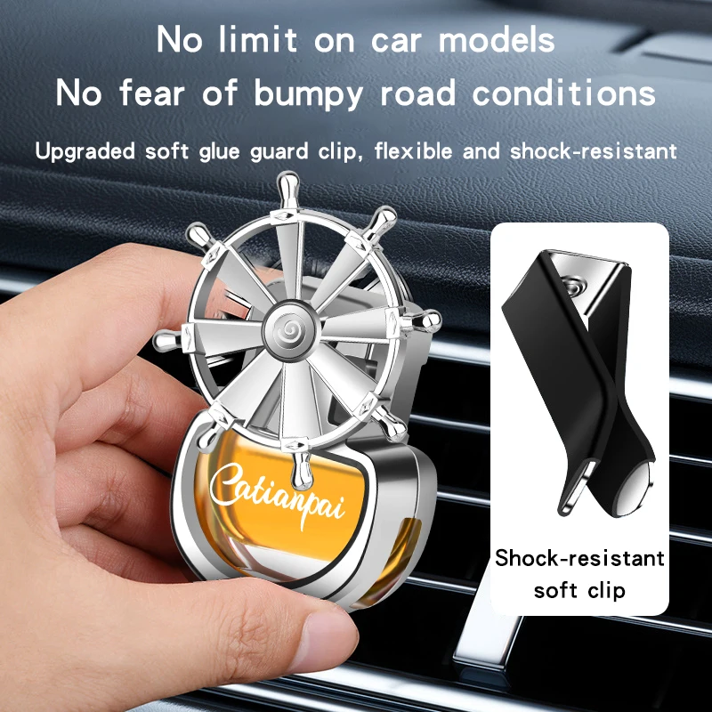 

Car Aromatherapy Air Freshener Rotating Propeller Vent Fragrance Aromatherapy Creative Mini Perfume Decoration Accessories New