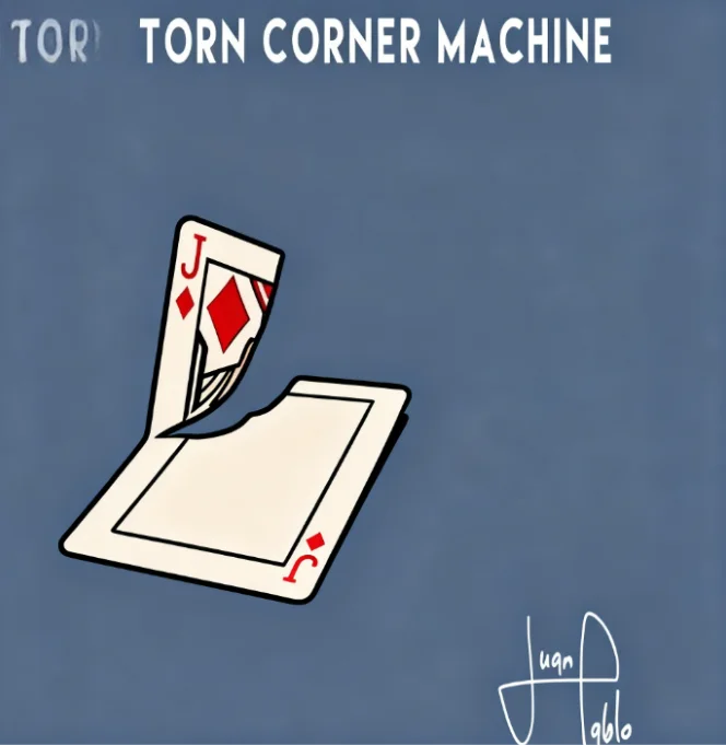 

Torn Corner Machine TCM by Juan Pablo, Torn Card Gimmick for Magic Tricks, Restore and Reappear Illusion Close Up Magic Prop