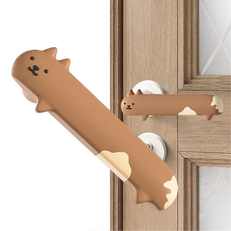 Silicone Door Handle Cover Cartoon Design Anti-collision Silicone Door Knob Door Handle Covers Door Handle Protector For Kids