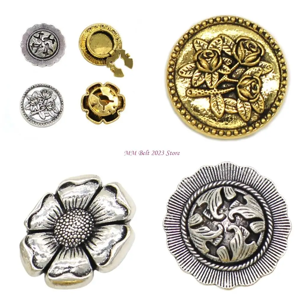 

49me Металлическое платье клип для женщин винтажный цветочный гравируемый бруш