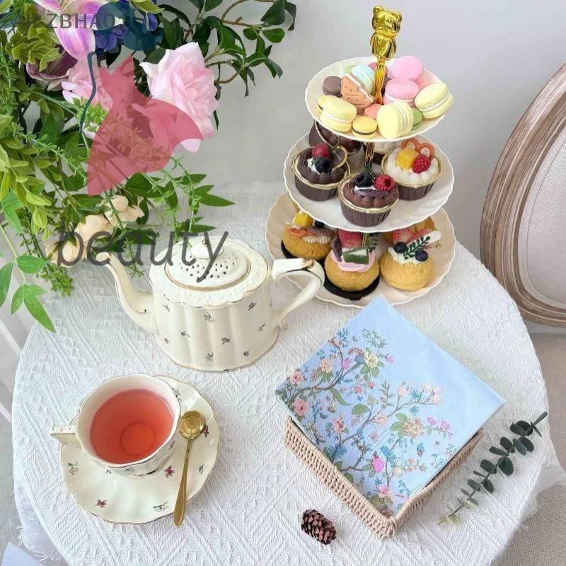 20Pcs Vintage Wildflower Disposable Napkins Soft Absorbent Decorative Paper Napkins for Wedding Birthday Party Supplies