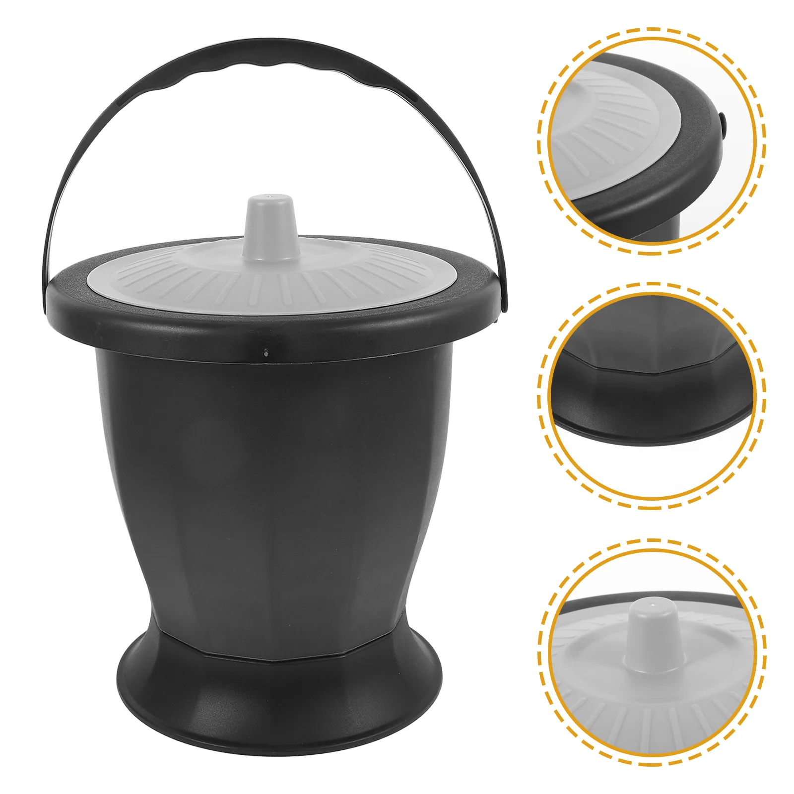 

Elderly Spittoon Plastic Chamber Pot Portable Night Urinal Adults Urinal Pot with Handle and Lid