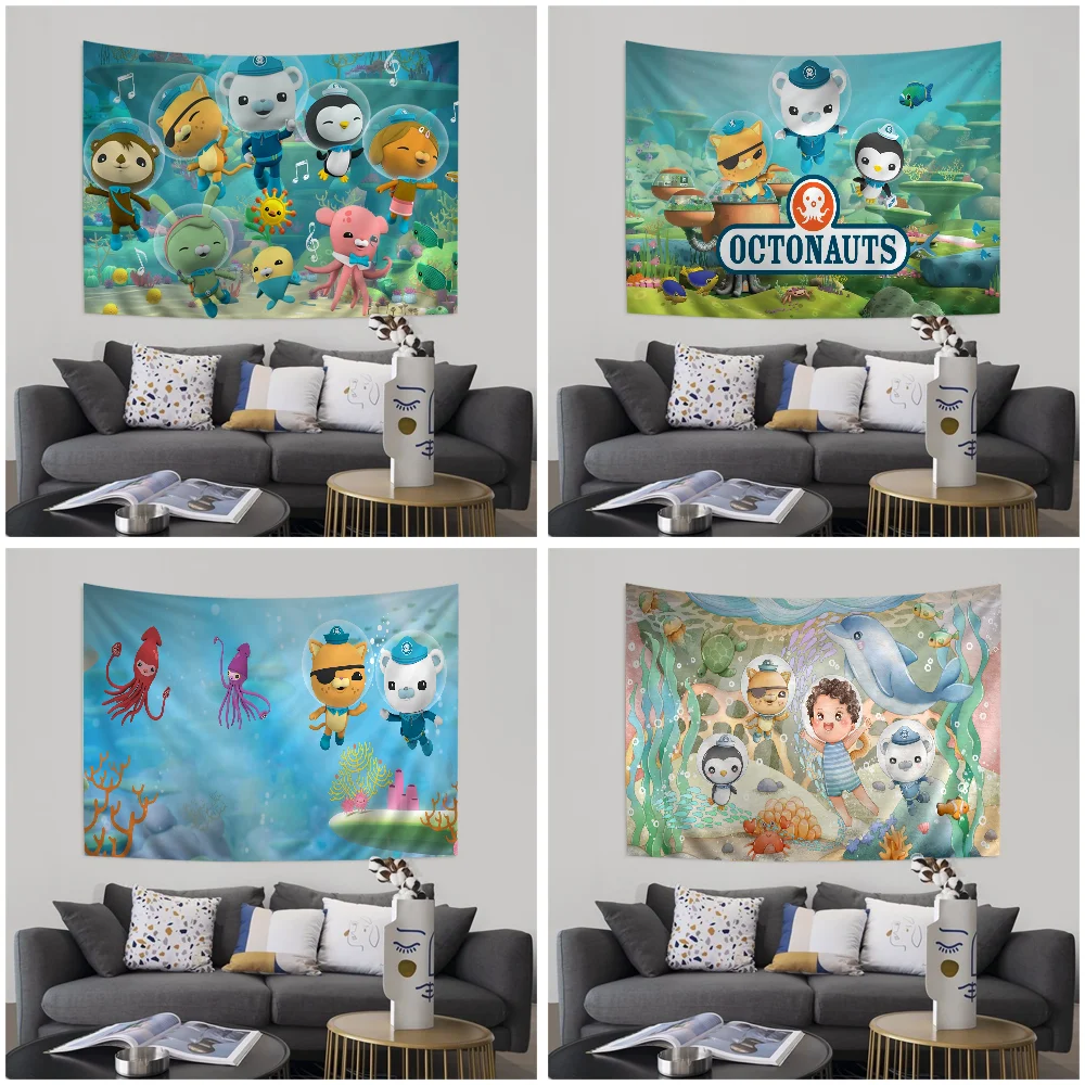 

The Octonauts Cartoon Printed Cartoon Tapestry Art Science Fiction Room Home Decor Wall Hanging Home Decor