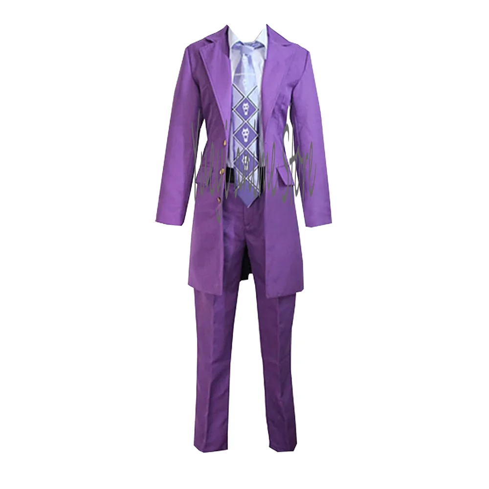 

Anime Cosplay Yoshikage Kira Costume men women Full Set Halloween Party Uniform Suit