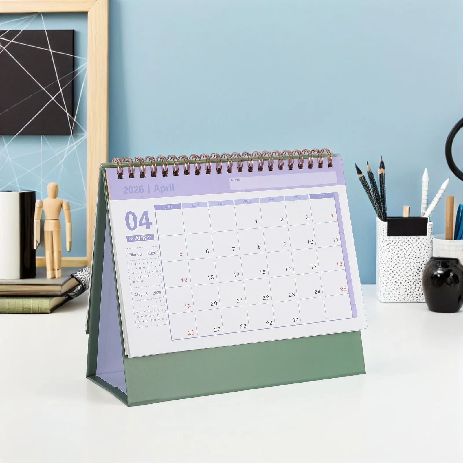 

Small Desk Calendar 2026 Compact Minimalist Foldable Standing Flip Planner Desktop Monthly Organizer Small Desk Calendar