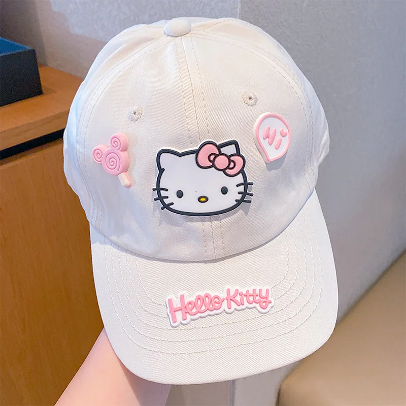Hello Kitty Baseball Cap for Teenagers, Spring/Summer 3D Cartoon Sanrio Wide-Brimmed Duckbill Cap, Travel Sun Hat, Holiday Gifts view 5