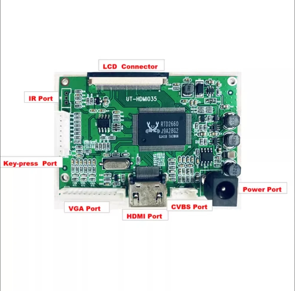 Imagem -04 - Tela Lcd e Driver Board para Game Player Monitor Ips 3.5 54pin 640x480