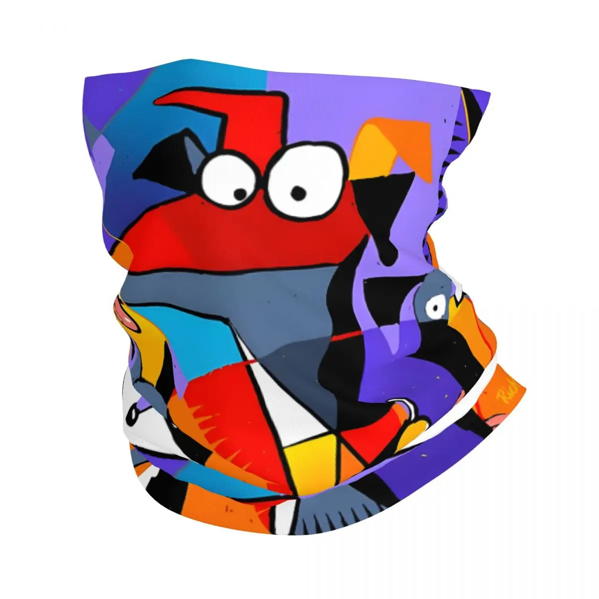 

Abstract Painting Dog Thin Bandana Neck Gaiter Abstract Painting Dog Wrap Scarf Headband Neck Cover