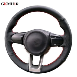 Black Steering Wheel Cover Soft Artificial Leather Steering Wheel Cover for Kia Rio K2 KX CROSS Picanto 2017 2018 Morning 2017