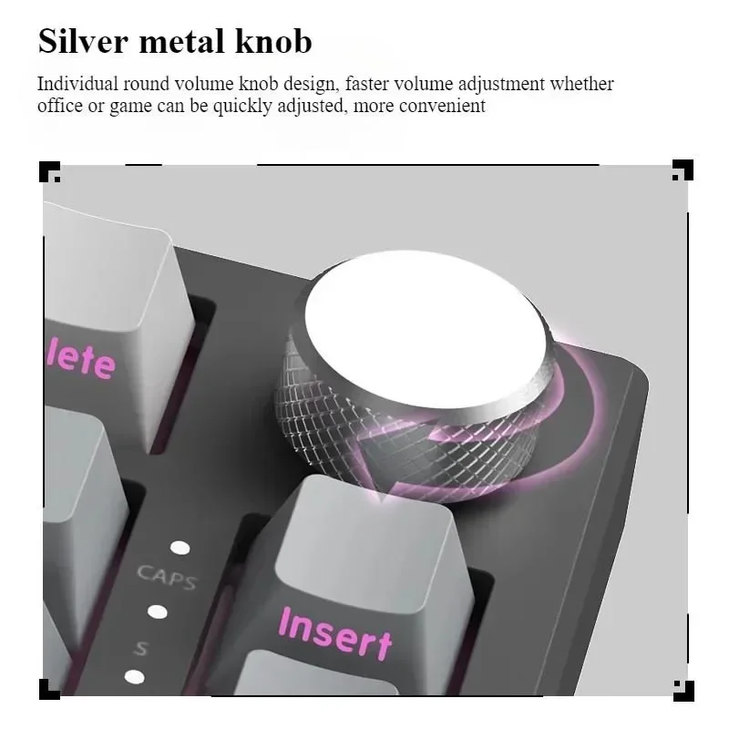 

VGN A75 wired single-mode magnetic axis mechanical keyboard metal knob block connection custom game RT hot swappable web driver