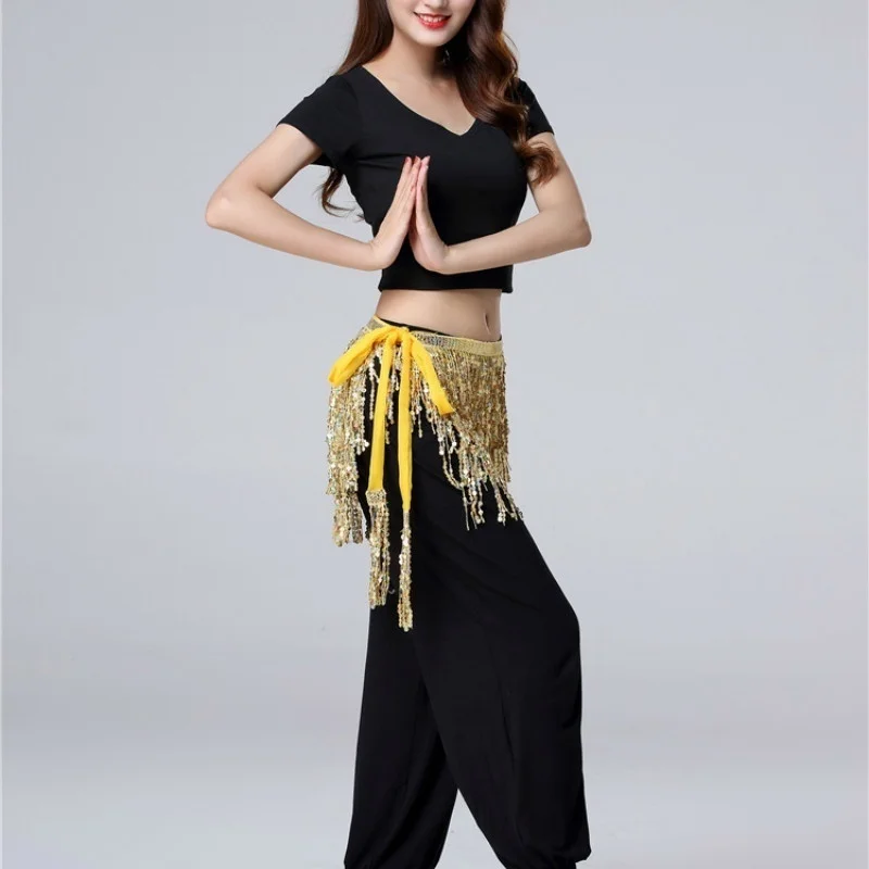 Lady Women Belly Dancing Dress Waist Chain Belt Shiny Hula Stage Show Accessories Bellydance Costume Prop Belly Dance Skirt