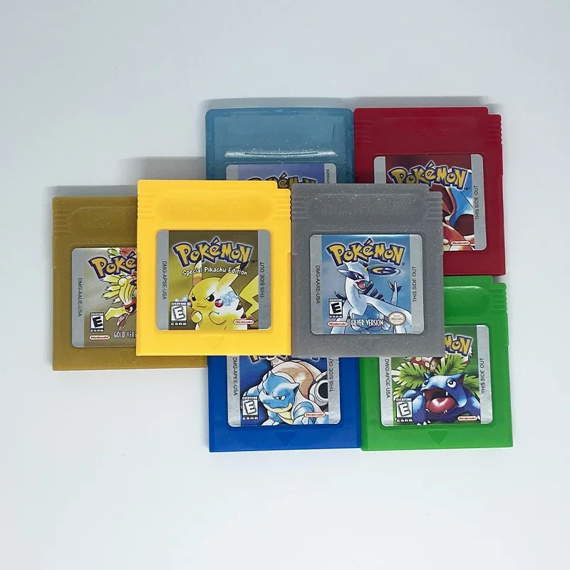 Cartouche de jeu POEllsimplifié GB GBC/GBA, 16 bits, carte de console de jeu vidéo, bleu, or, vert, rouge, argent, jaune, multilingue, anglais