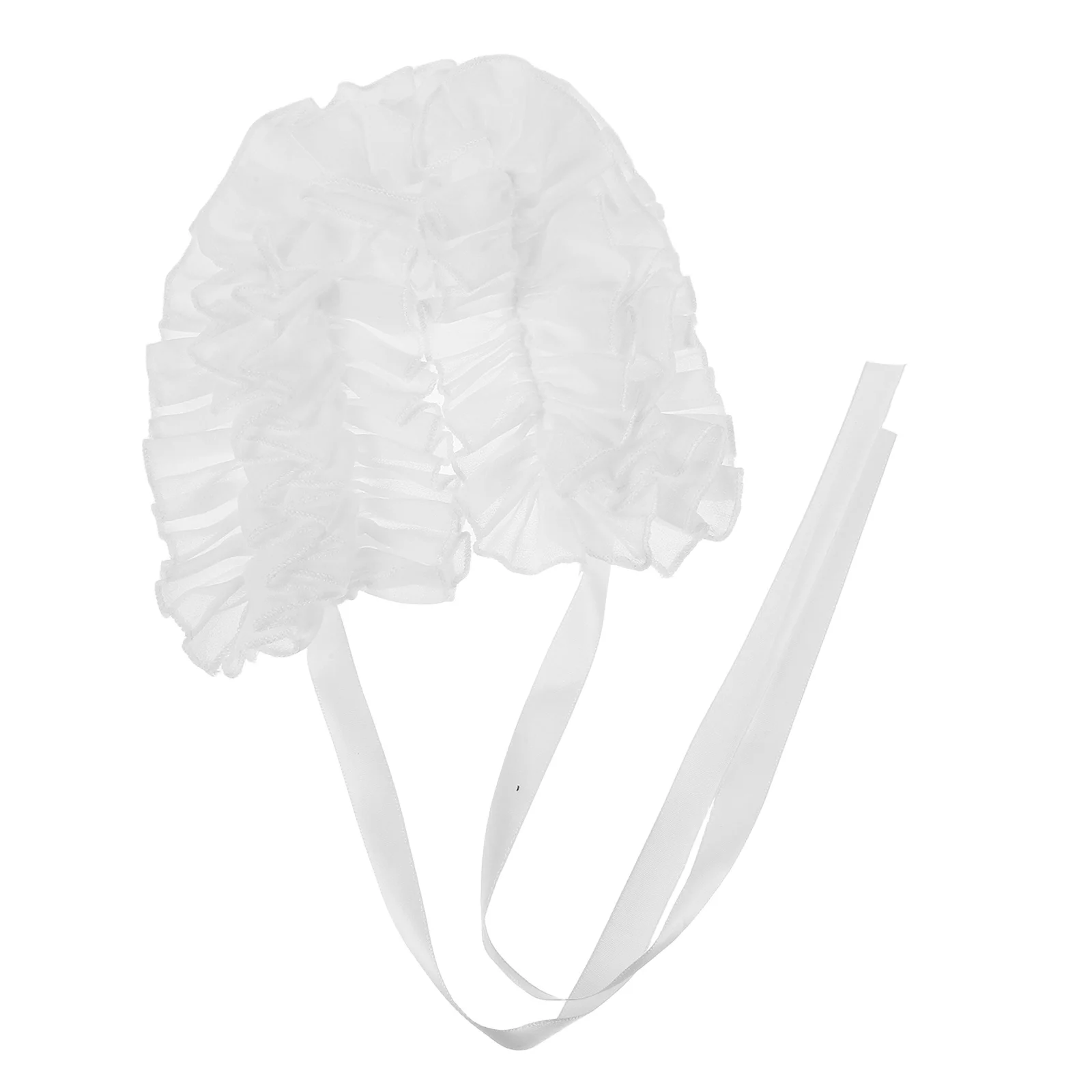 طوق مزيف مكشكش أنيق للنساء من الشيفون قابل للفصل، إكسسوار ديكور ملابس أنيقة لأداء التنكرية