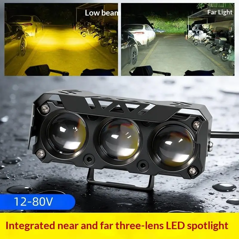 1 Set Spot Light Fog Lamp Motorcycle Super Bright 3 LED Mini Driving Light For Motobike Car Truck 12-80V DIY Accessories