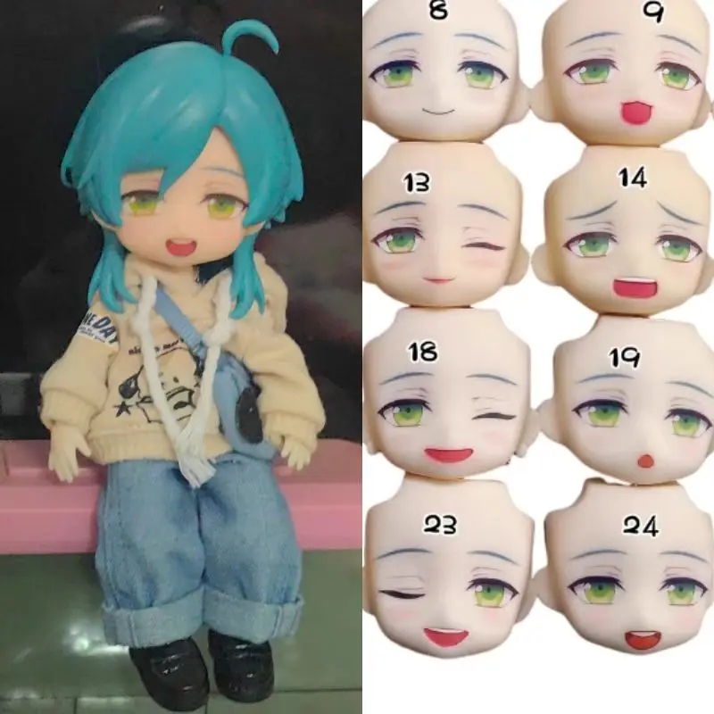 

Shinkai Kanata OB11 лицо, волосы ES водные наклейки лицевая панель GSC YMY ручной работы косплей DIY аксессуары для кукол