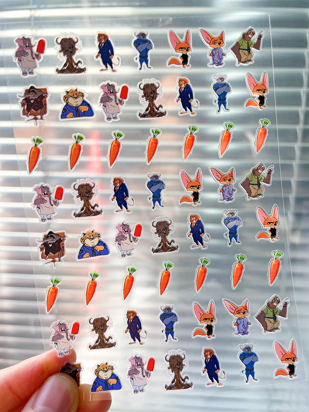 สติกเกอร์ตกแต่งทำมือจาก PVC ลายการ์ตูนซูโทเปีย 2 ปี 2025 จูดี้ ฮอปส์ นิค ไวลด์ กันน้ำ สำหรับตกแต่งเล็บ