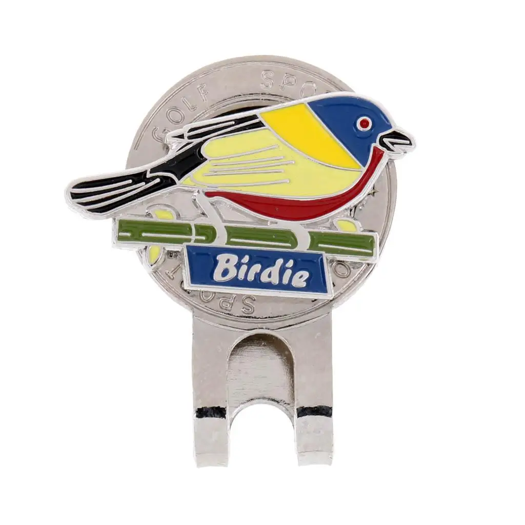 Cute Bird Pattern Magnetic Hat Clip Golf Ball Marker Fit for Golf Cap Visor Golfer Gift