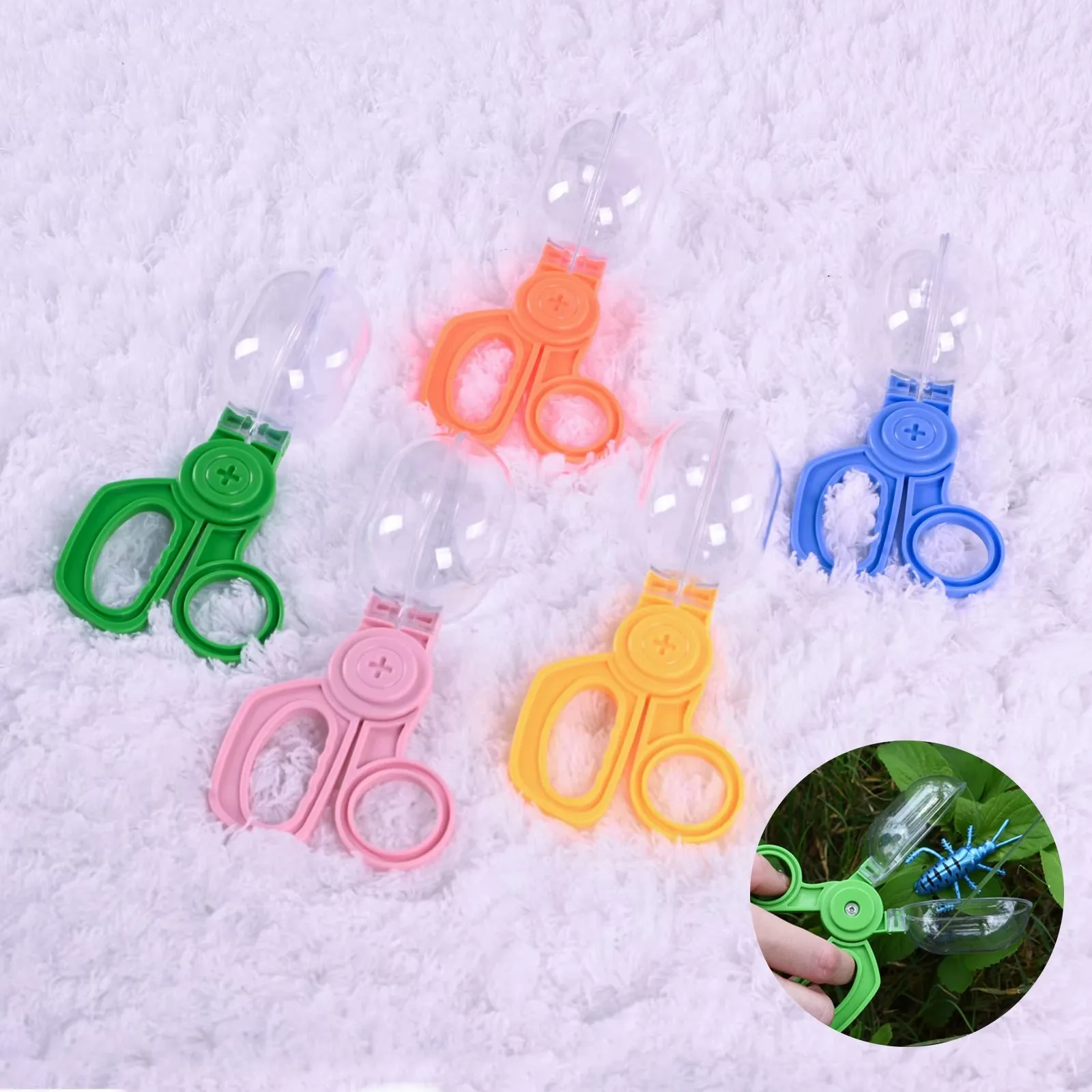 Adventure Insect Capsule Clip Toy Accessories, Test Tube Clip Spoon, Children's Outdoor Sports Training Toy