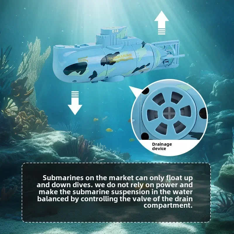 RC قوارب تحت الماء الغواصة شحن الغواصة النووية الغواصة نموذج تحوم في المياه المائية الأطفال هدية مقاوم للماء