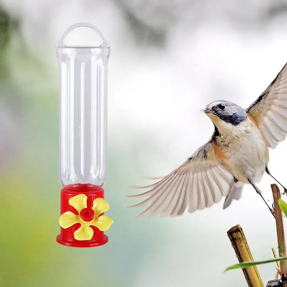 

Portable Plastic Hummingbird Feeders Transparent Removable Hanging Bird Feeders Leak-proof Long-lasting Garden