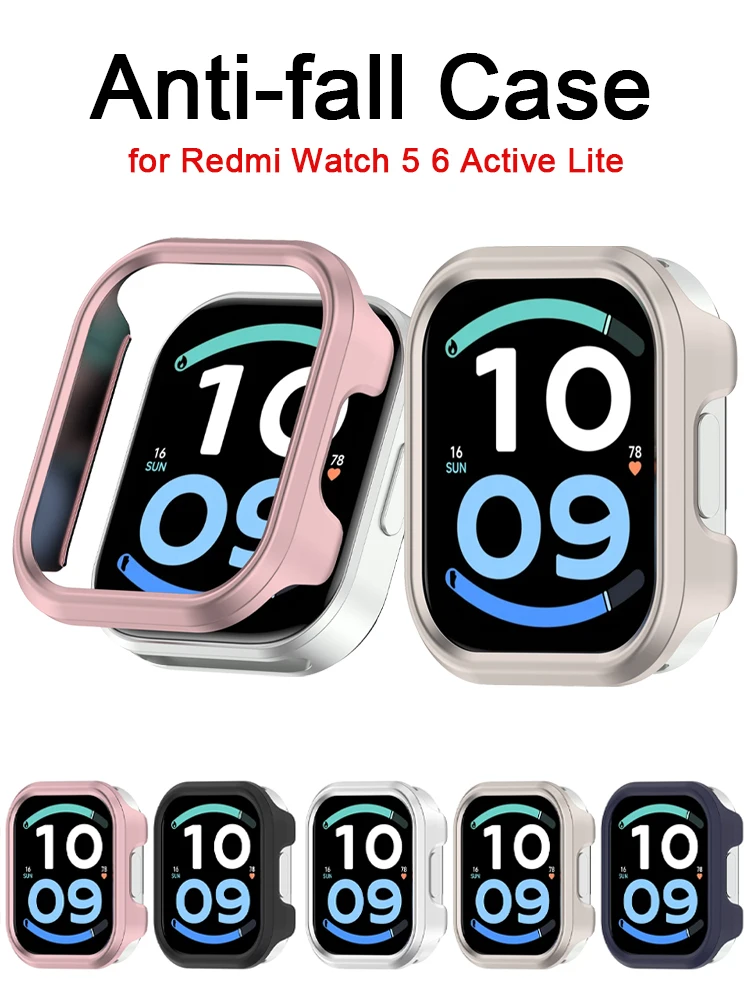 Case for Redmi Watch 5 6 Active Lite protective Hard PC All-Around anti-fall bumper Cover for Redmi 6 smartwatch Accessories
