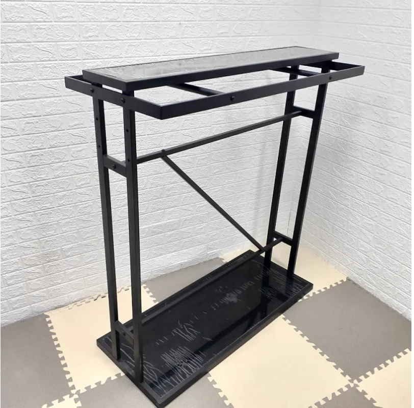 Parallel bar clothing display rack, street vendor rack