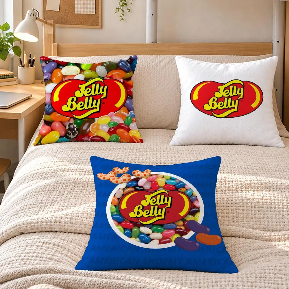 Food Candy J-Jelly Belly Cushion Cover Soft Short Plush Sofa Bedroom Den Car Dorm Decor Gifts