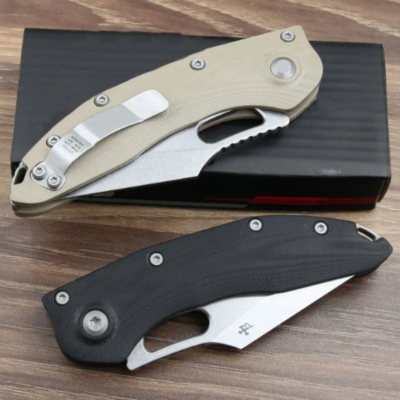 High Quality Stitch-Ramloc Folding Knife M390MK Blade G10 Handle Outdoor EDC Survival Camping Hiking Hunting Climbing Tools