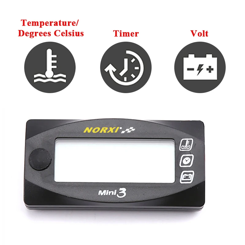 Motorcycles temperature probe Thermometer Voltmeter Timer norxi For YAMXHA NMAX XMAX TMAX Mini3 LED Digital Display