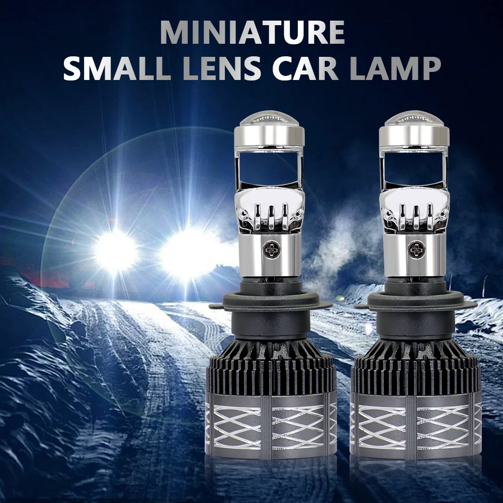 H7 H4 H11 LED Projector Lens Headlight H8 9005 9006 HB3 HB4 Car Bulb 6000K Canbus Turbo High Power Mini Auto/Moto Lamp Fog Light
