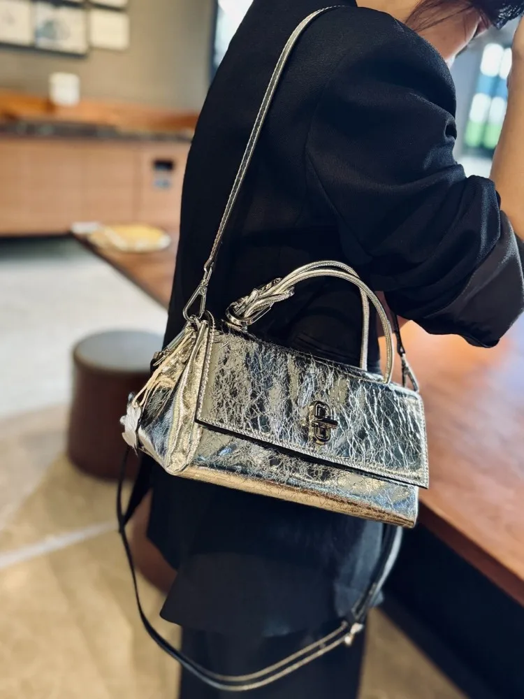 Concise Female Handmade Genuine Leather Crossbody Bags Versatile Ladies Flap Handbag Solid Color Cowhide Single Shoulder Bag