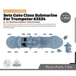 Yao's Studio LYCG900 1/144 1/350 Model Super Detail Up Sets Gato Class Submarine For Trumpeter