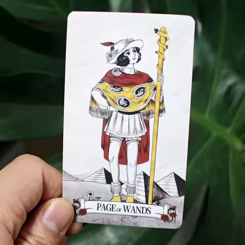 Secret Mirror Tarot Deck 78 Pcs Rider Tarot Cards with Red Gilded Edges Guidebook - 10.3*6cm