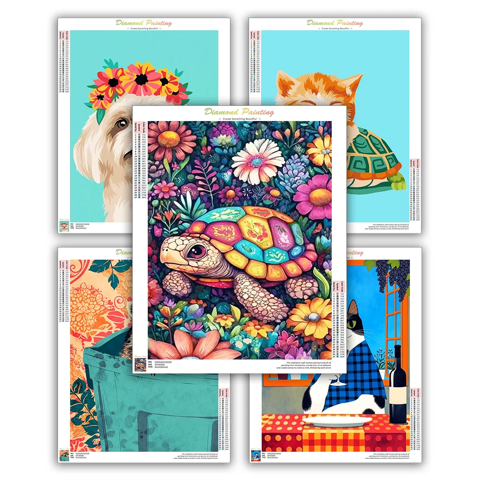 CHENISTORY Diamond Painting Decorative Rhinestones 5D Diamond Pictures animals Home Decor Gift For Handiwork Diy Adult Kit Set