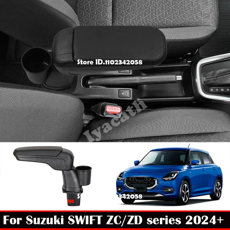 For Suzuki Swift 2024 2025 Car Central Armrest Box Punch Interior Retrofit Hand Rest ConsoleBusiness Large Capacity Storage Box