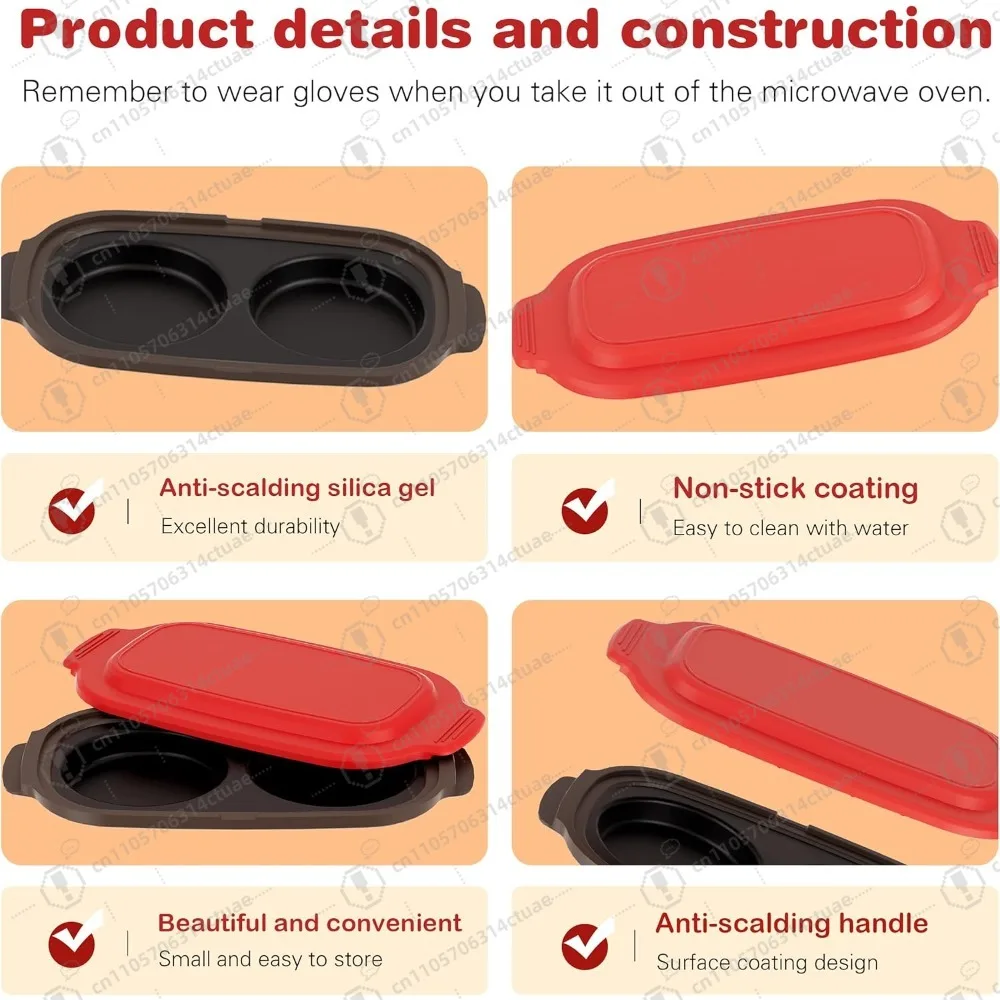 Microwave Egg Cooker & Poacher, BPA-Free 2-Egg Breakfast Maker | Dishwasher Safe & Portable, Perfect for Travel Gifts