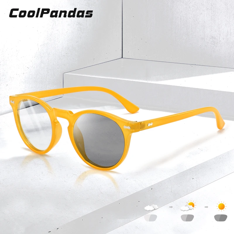 

CoolPandas Anti Blue Ray Glasses Computer Glasses Women Men Photochromic Eye Spectacle UV Blocking Gaming Filter Round Glasses