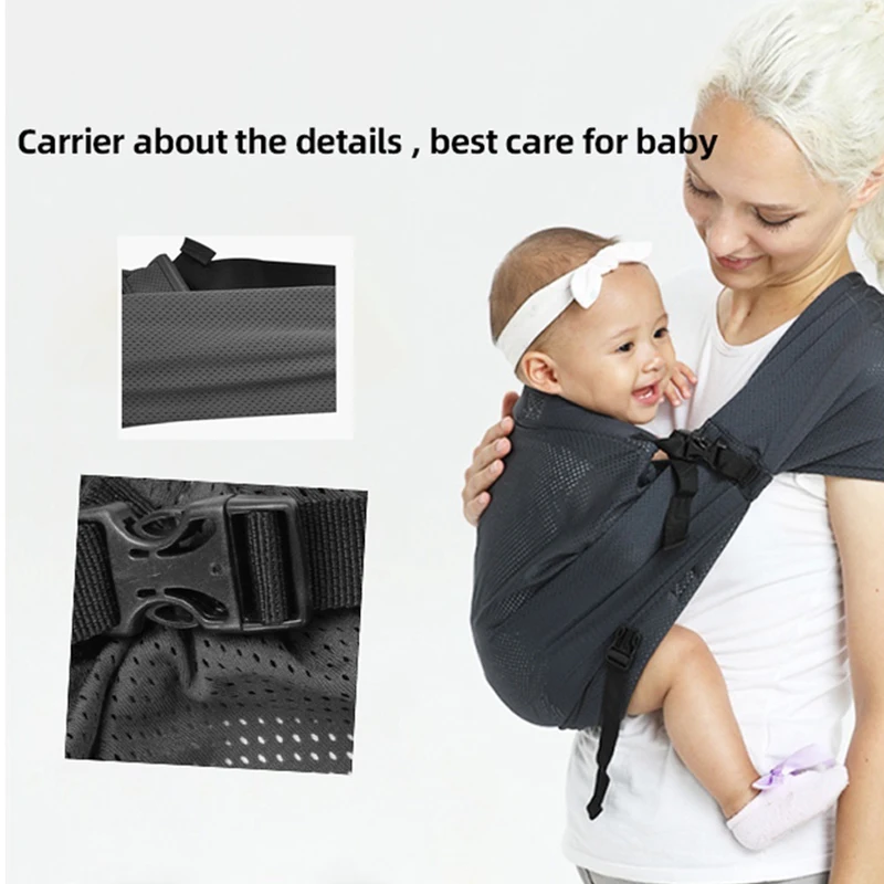 CUBY Breathable Carrier Adjustable Buckle light Sling for Newborn Baby carriers shoulder QuickDry carrier for 2-36m newborn baby