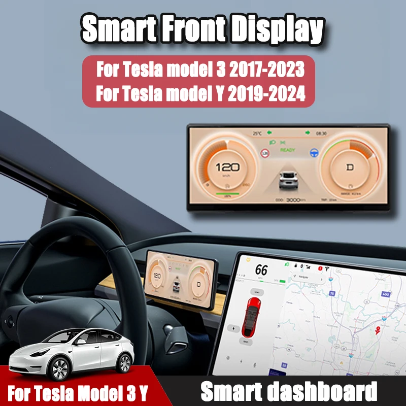 Car LCD Dashboard 9 Inch Touch Screen Smart Display HUD Integrated Display Digital Instrument Cluster For Tesla Model 3 Model Y