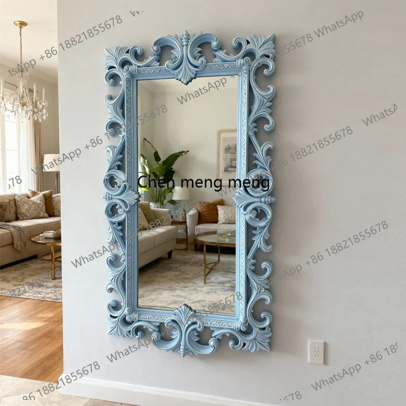 Asmt49 60x170 70x180 80x190 mid-century wooden mirrors full body Room decoration vintage elegant luxury wall mirrors home fur