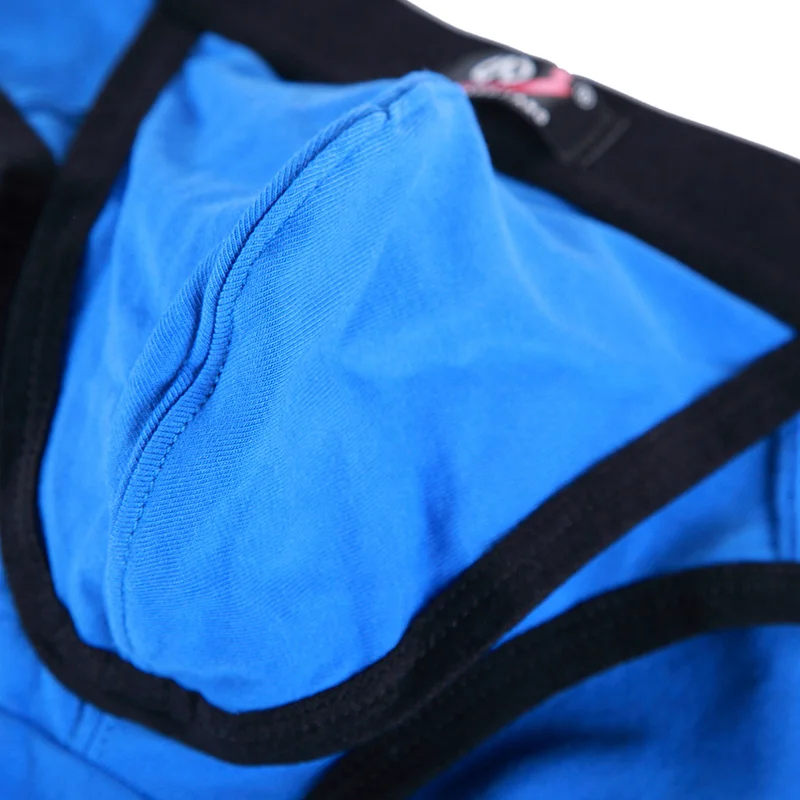 Ropa interior Sexy separada para hombre, calzoncillos de algodón con orificio para el pene, Parte delantera abierta, bolsa transpirable, lencería