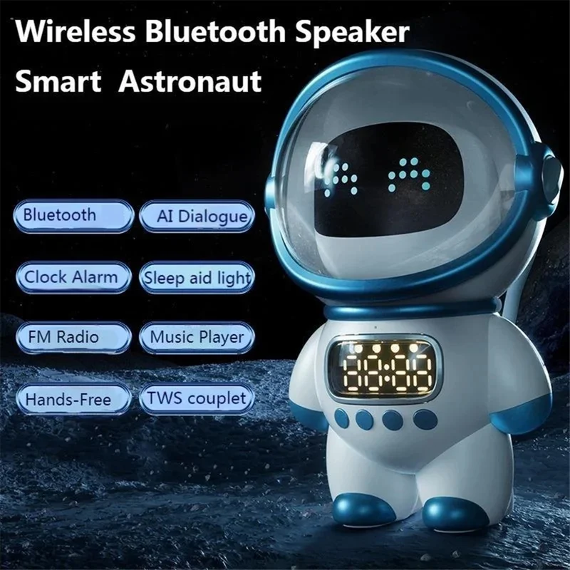 ABJZ Smart AI Robot Wireless Bluetooth Speaker Alarm Clock FM Radio Sound Box - Gift for Boys & Girls Student Audio Technology