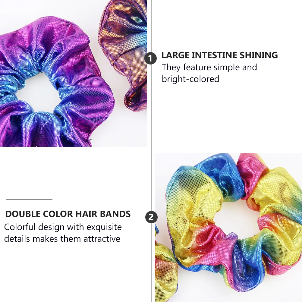 

12 Pcs Shining Ties Ribbon Hair Rings Beautiful Woman Ties Lightweight Durable Fabric Perfect for Party Festival Daily Life