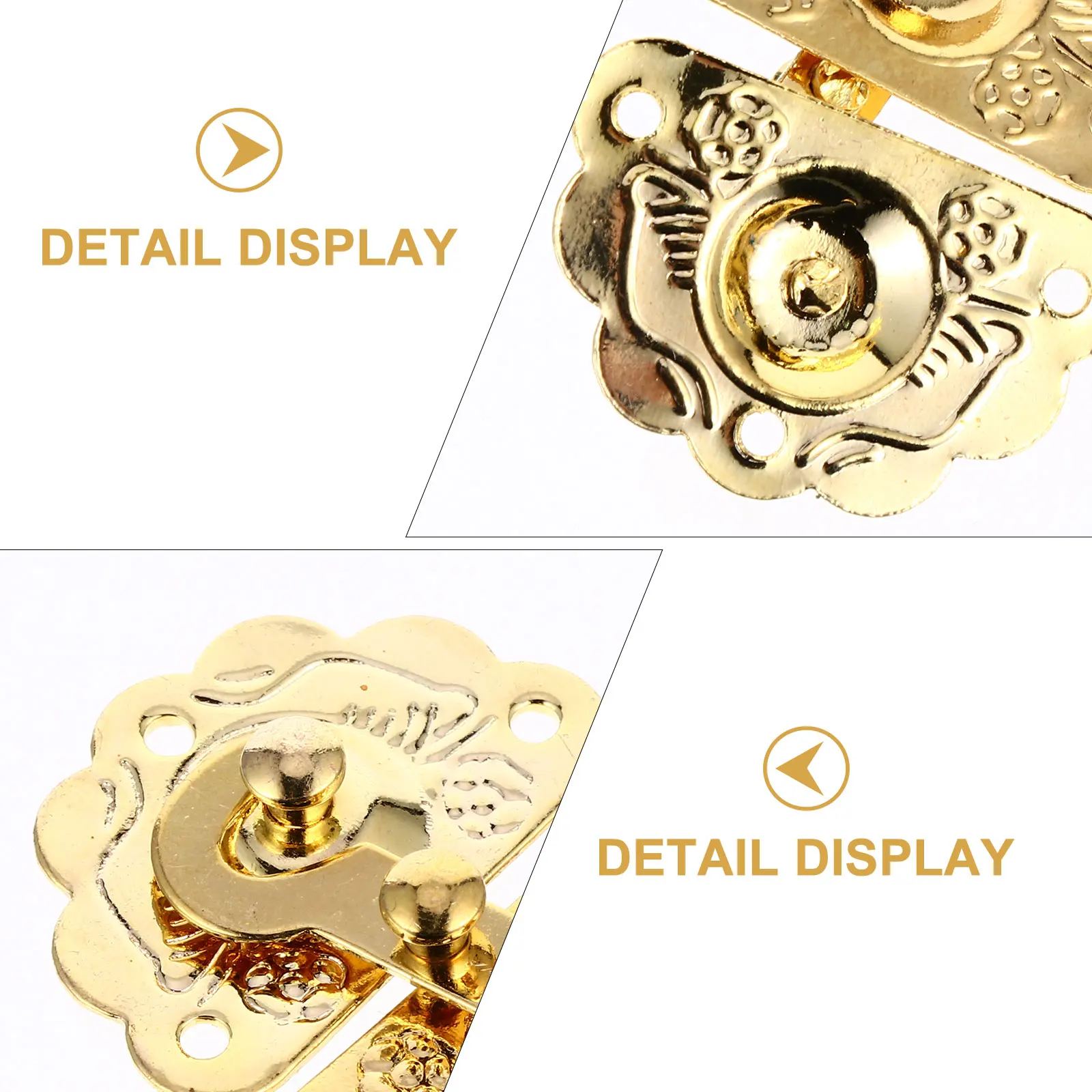 

5pcs Durable Alloy Wood Door Hasps Cabinet Buckles Gift Case Latches Storage Box Locks Furniture Accessories Hasp