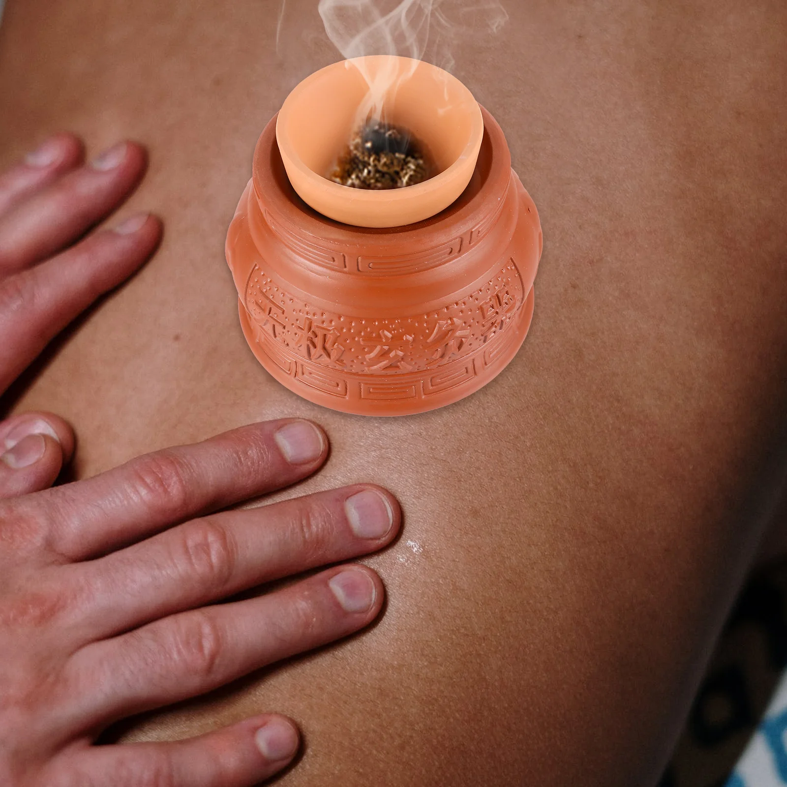 

1 шт. горшок для прижигания, красный фарфор, защита от ожогов, прочный, легкий, эргономичный дизайн, портативная бытовая горелка для моксы, массаж мокса