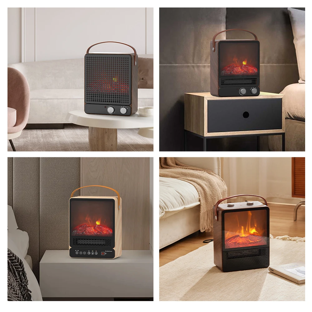 

Быстрый нагрев, небольшой домашний портативный отдельно стоящий мини-обогреватель, электрическая плита, камин с индикатором питания