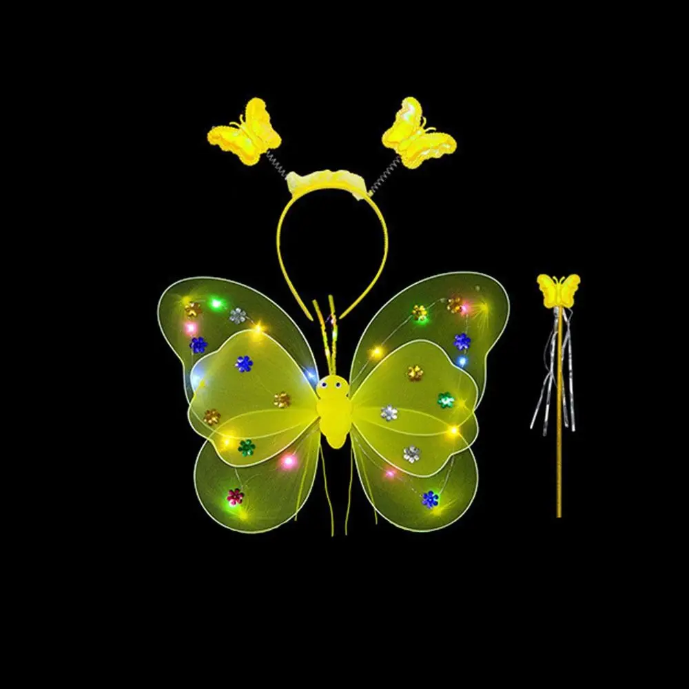 LED-Schmetterlingsflügel für Mädchen (2-8 Jahre) mit Leuchteffekt – Ideal für Kostüme und als Engelsflügel – Detail 9