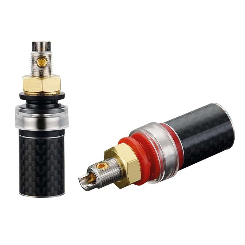 Viborg 4 шт., Hi End Audio Binding Post, чистая медь, серебро/золото/родиевое покрытие Availabel BP604, клеммы для динамиков из углеродного волокна