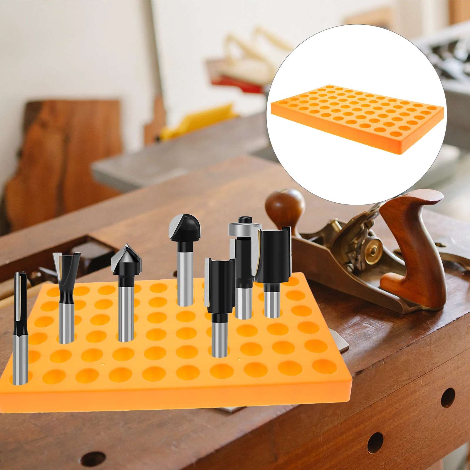 

Cnc Tool Holder Rack Drill Bit ganizer Storage Box Plastic Bits Container Prevent Deformation Design Milling Cutter
