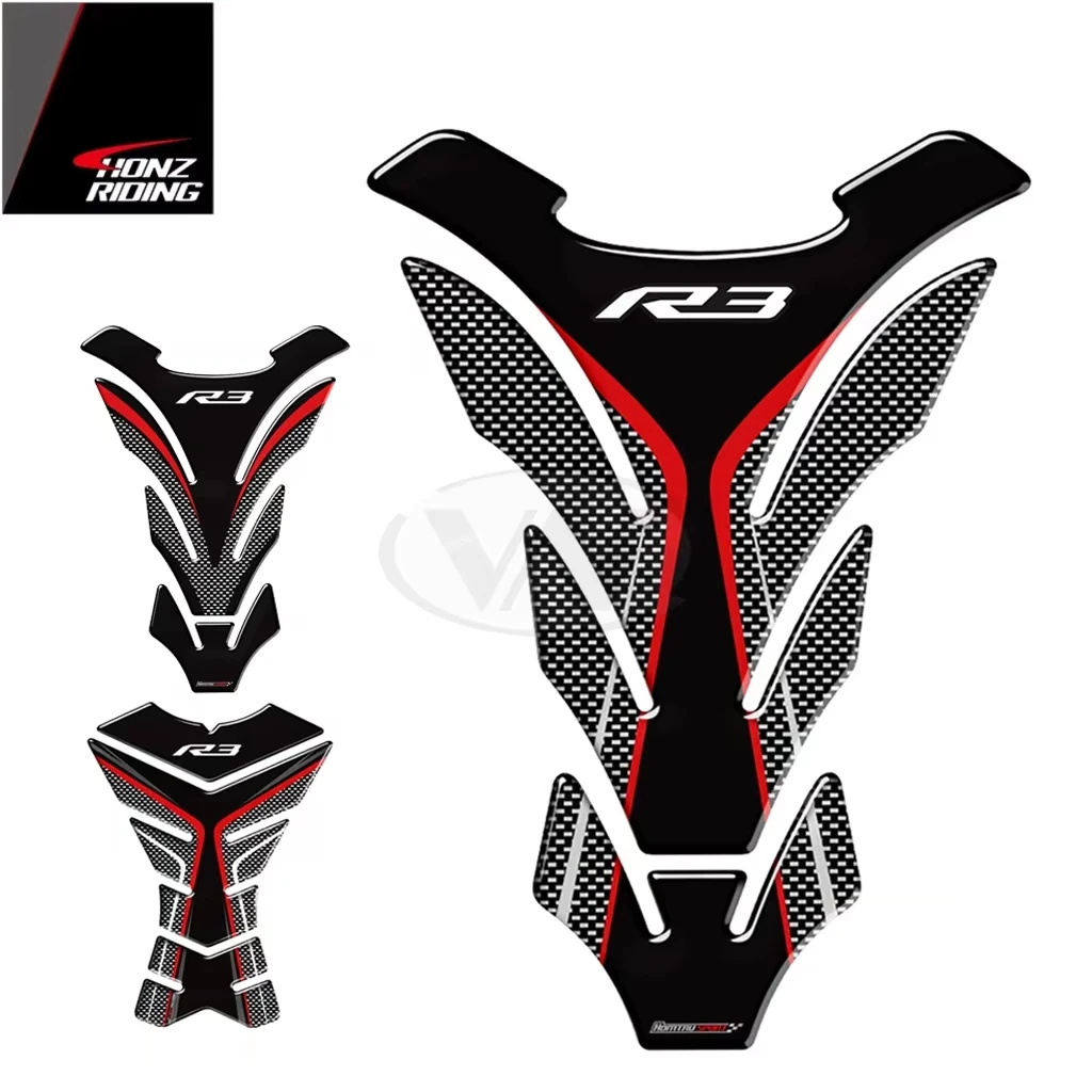 

For Yamaha R3 YZF-R3 VS Tankpad 3D motorcycle sticker, fuel tank pad protection, waterproof sticker decoration